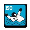 Voor geoefende zwemmers op korte afstand van de oever en in de buurt van eventuele helpers, niet veilig bij