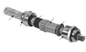 Elektrische aansluiting LRGT 16-1, LRGT 16-2, LRGT 17-1 aansluiten Voor de aansluiting van de geleidbaarheidstransmitters gebruikt u meeraderige, afgeschermde stuurkabel met een minimale doorsnede