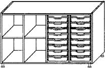 8 rechts, met middenschot TS 4/16 LR TS 4/16 LRF Eigendomskast, 3 rijen, met 8 x InBox M boven elkaar Maten, B/H/D: 98,3 x 93,5 x 40 cm Meer draai vul onze InBox 8 -kasten aan met de passende