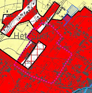 2 Situering PRUP Het Spek (gele lijn) Het plangebied is op het gewestplan