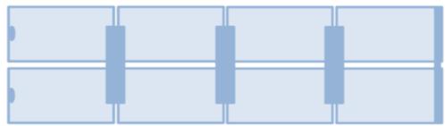 PRESTO S-W COMBINATIE BENCH VOLLEDIGE WANG Presto S-W DUO met volledige wang De Presto S-W bench bestaat uit 4, 6 of 8 bladen gemonteerd op één onderstel waarbij de bureaubladen individueel hoogte