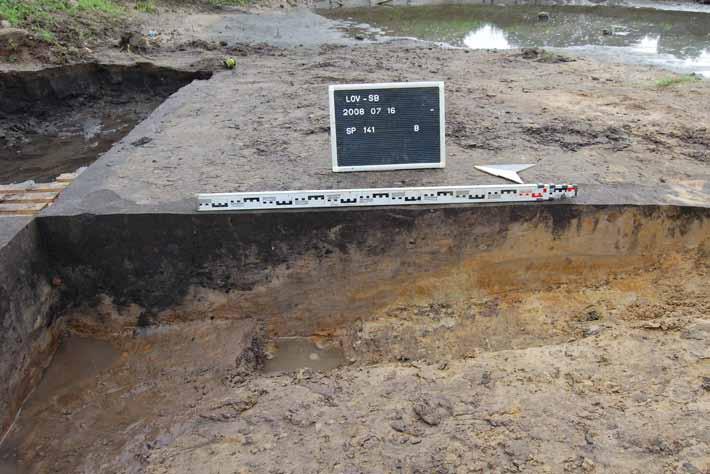 42 Kale-Leie Archeologische Dienst 2013, KLAD-Rapport 50 Waterput 141 Een eerste vermoedelijke waterput is spoor 141. Dit spoor bevond zich in de noordoostelijke hoek van de zuidelijke werkput (fig.