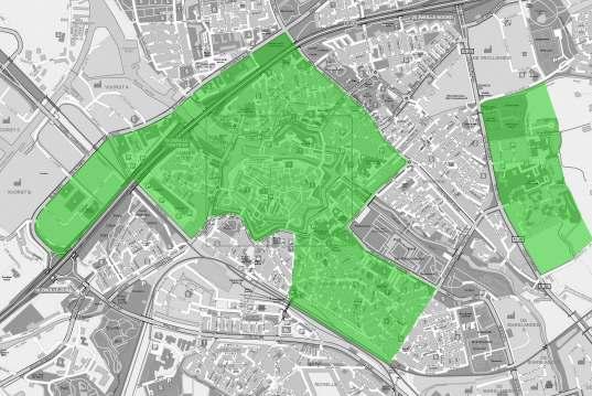 Bijlage 13c De in groen aangegeven gebieden zijn de B-locaties: gebieden waarvoor de