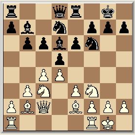 V. Kramnik V. Topalov Half Slavisch d2-d4 1 d7-d5 c2-c4 2 c7-c6 Pg1-f3 3 Pg8-f6 Pb1-c3 4 e7-e6 e2-e3 5 Pb8-d7 Dd1-c2 6 Lf8-d6 b2-b3 7 0-0 Lf1-e2 8 b7-b6 0-0 9 Lc8-b7 Lc1-b2 10 Tf8-e8 e4xd5!