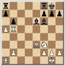 11..., Pxe5 is niet goed 12. dxe5, Dxd1 13. Taxd1, Pg4 14. Ld4 en wit staat duidelijk beter. a4-a5 12 Wit maakt veld a4 vrij en belet de zwarte dame de velden a5 en b6 te betreden.