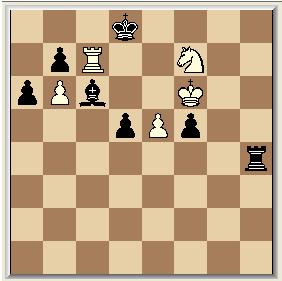 Pd6-f7+ 41 Zwart geeft zich gewonnen. Het is mat. Een briljante, hoewel eenzijdige, voorstelling.