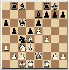 Partij 51 Anand Morozevich Frans e2-e4 1 e7-e6 d2-d4 2 d7-d5 Pb1-c3 3 Pg8-f6 e4-e5 4 Pf6-d7 f2-f4 5 c7-c5 Pg1-f3 6 Pb8-c6 Lc1-e3 7 c5xd4 Pf3xd4 8 Lc8-c5 Dd1-d2 9 0-0 0-0-0 10 a7-a6 Pd4-b3 11 Lc5-b4