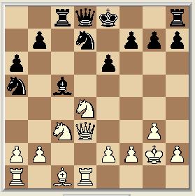 Dxd4, Dxd4 14. Txd4, Lxg2 15. Kxg2, Pc6 16. Td1, 0-0!? ( Het is aanlokkelijk de koning in het centrum te houden, maar op 16, Ke7 is 17. b5! onplezierig) Wit zou iets beter staan na 12, 0-0 13.