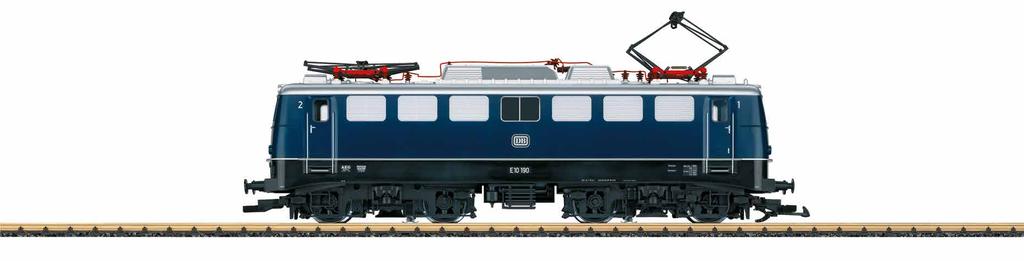 Modèle classique en bleu métal Klassieker van staal 3DE 21750 Locomotive électrique DB E 10, époque III Locomotive électrique E 10 de la Deutsche Bundesbahn (DB), version de l époque III en livrée de
