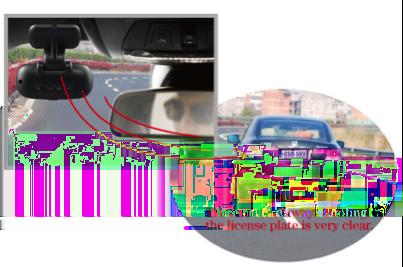 - Auto DVR Black Box Camera Dashcam geïnstalleerd in het voertuig kan