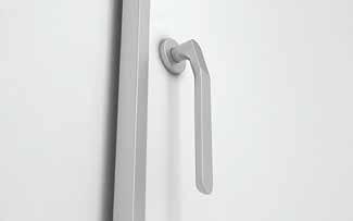 de meeste voorkomende hermetische deuren, het deurblad heeft slanke profielen van 50 mm en geïntegreerde ondergeleiding n Het deurblad is samengesteld uit meerdere lagen.