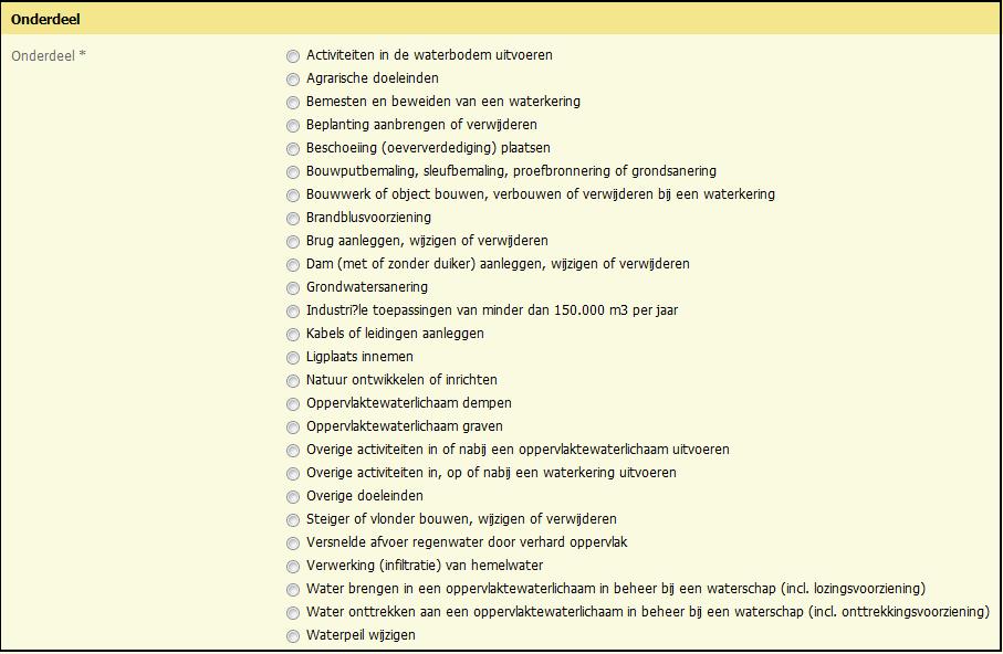 wijzigen. Vink het betreffende onderdeel aan en klik op 'Selectie verwijderen' om het onderdeel te verwijderen. 5.