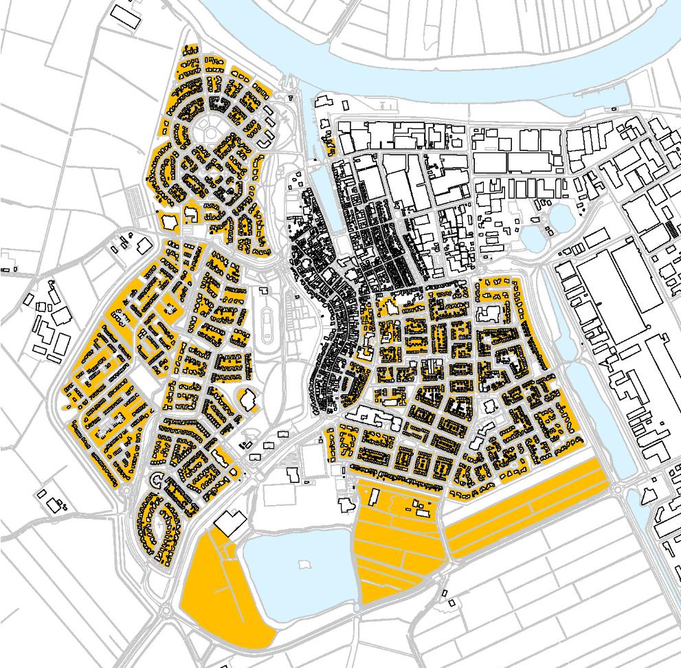 Welstandsnota gemeente Zwartewaterland, versie2016 gekenmerkt door een eenvoudig patroon van Jaren vijftig en zestig rechte straten met rijtjeswoningen.