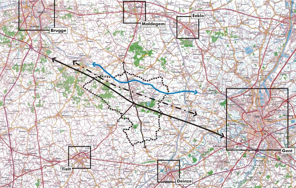 2 Situering en beschrijving van het plangebied 2.1 Situering Aalter De gemeente Aalter is gelegen in het westen van de provincie Oost-Vlaanderen, in het arrondissement Gent.