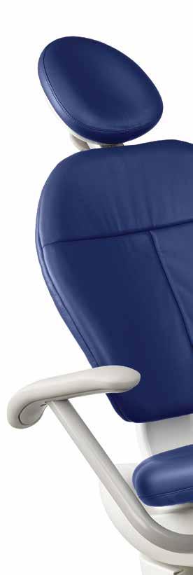 Specificaties A-dec 300 behandelstoel Hefhoogtebereik Dunne flexibele rugleuning Aandrijfsysteem Afslagschakelaar voor rugleuning en stoelbasis Hoofdsteun Geïntegreerde voeding van 300 watt