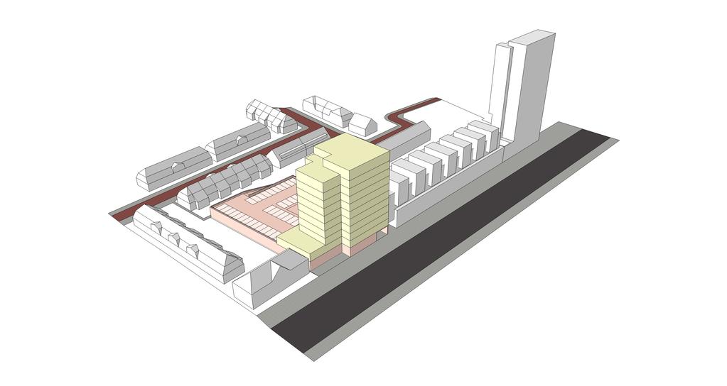 parkeerdak bewoners Ingang parkeergarage Ingang appartementen Ingang winkel(s)