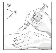 g. Een injectieplaats kiezen De drie aanbevolen injectieplaatsen voor Enbrel zijn: (1) aan de voorzijde van het midden van de dijen; (2) de buik, uitgezonderd het gebied binnen 5 cm rond de navel; en
