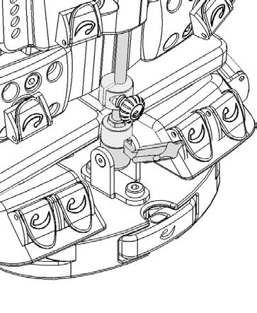 Schuif de klemring (C) omhoog of omlaag om het bewegingsbereik te wijzigen of de gasveer geheel vast te zetten.