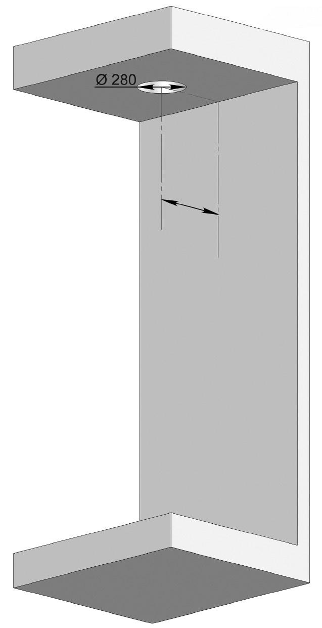 Moer M8 (4x) Carrosseriering M8 (4x) Verdiepingsondersteuning Draadstang M8 (4x) Moer M8 (4x) Nisbus met stelplaat Indicatiestreepje aan de achterzijde 1.