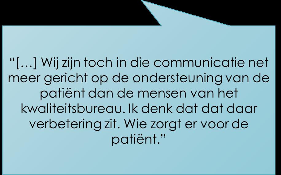 Verkokering brengt risico s mee 1. Patiënt wordt gereduceerd tot sjabloon 2.