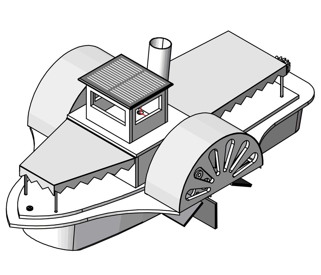 117.167 Raderstoomboot met solar aandrijving Benodigd gereedschap: houtlijm watervast schaar liniaal potlood werkplaatsvijl ø1 ø2 ø3 ø5