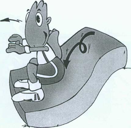 Zilver 5: Voorwaarts rollen tot hurkzit Opdracht: vanuit brede spreidstand de handen op de mat plaatsen, met gehurkte benen voorwaarts rollen en zonder handensteun tot hurkzit komen.