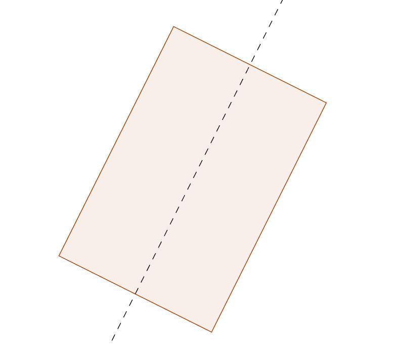 Oplossing van Just Bent / draaivermenigvuldiging Vouwoplossing zonder liniaal voor elfjarigen Als je een rechte lijn wilt maken op een blaadje, dan kun je die krijgen door het blaadje te vouwen.