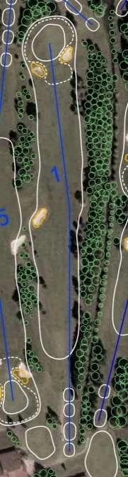 Cromstrijen hole 1: voorstel Renoveer de fairway bunker en maak hem beter zichtbaar Maak de voorgreen groter Renoveer beide green bunkers en maak ze iets grilliger qua vorm en