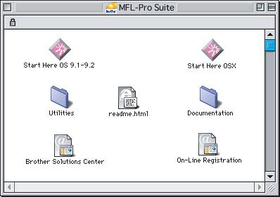 Stap 2 De driver en de software installeren Voor Mac OS 9.1 tot en met 9.2 Belangrijk Zorg dat u de instructies vanaf stap 1 De machine installeren op pagina 4 tot 13 voltooid hebt.