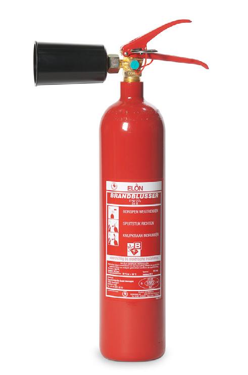 Brandblusser CO2 2 kg CO2 brandblussers worden gebruikt voor brandende vloeistoffen en branden in elektrische toepassingen.