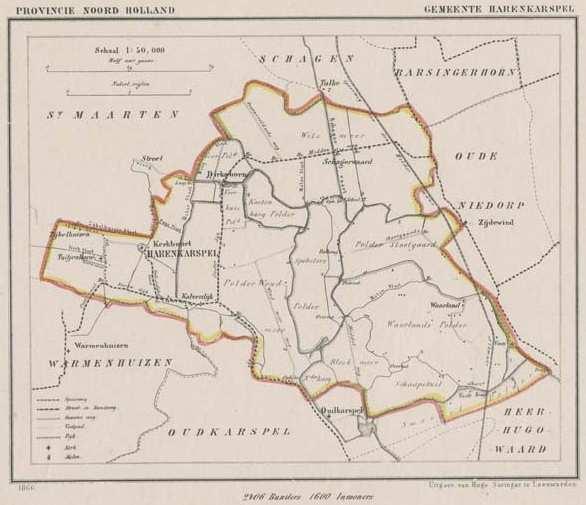 1.2 Ruimtelijke structuur Waarland Het dorp Waarland ligt aan de noordzijde van de gemeente Schagen. Waarland betekent laagland.