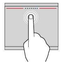 Tikken Tik met één vinger op een willekeurige plek op de trackpad om een item te selecteren