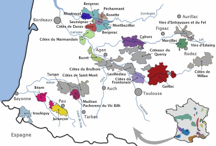 Hoofdstuk 1 : Situering 1.1: Geografisch De relatief kleine wijnregio Jurançon ligt in het Zuidwesten van Frankrijk, ten zuiden en zuidwesten van de stad Pau.