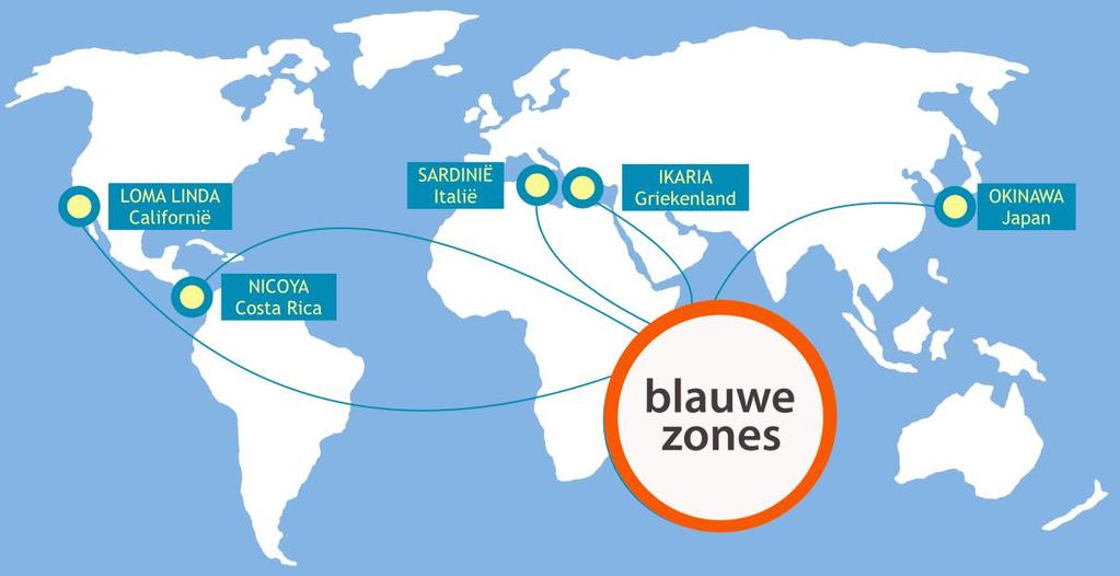 BLUE ZONE Het geheim hoe je langer kunt leven ligt niet in diëten of oefenprogramma s, maar in het creëren van de juiste omgeving voor jezelf.