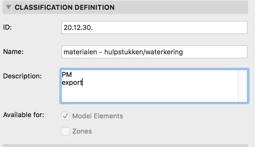 In het Classification System is er steeds gekozen voor de eerst vermelde Aard van overeenkomst en meeteenheid in de VMSWmeetstaat.