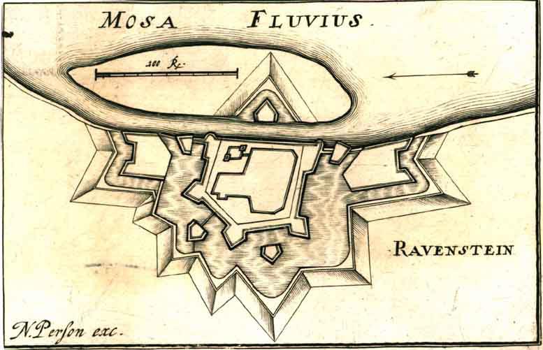 D. Oud-Nederlands vestingstelsel (vanaf 1621) 12. de stadsgracht (zie ook 11) 13. ravelijn, bekend als t Polleke 14. ravelijn Halve Maen 15. bastion Utrecht (zie toelichting) 16.