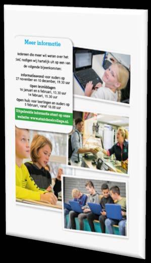 Onze brochure Open Huis voor leerlingen en ouders 5 februari vanaf 18.