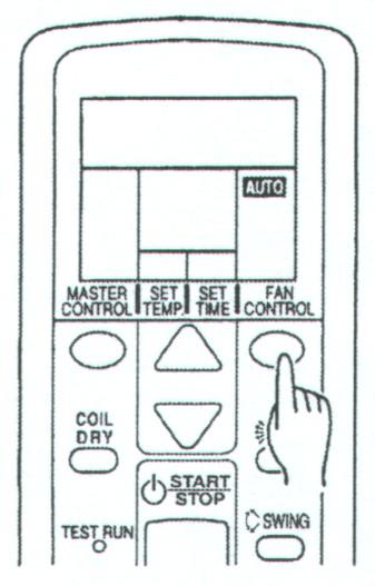 De ventilatiesnelheid instellen Druk op de LUCHTSTROOM knop (fan control) (Fig.