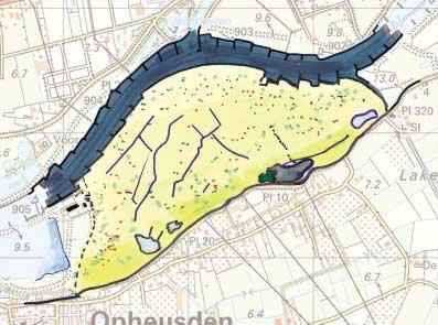 Wolfswaard R21-3 De Wolfswaard is een relatief brede uiterwaard bestaande uit een open cultuurlandschap met afwisselend kaden en plassen en enkele bomen en struiken.