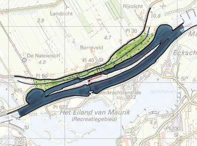 Domswaard + Stuweiland Maurik R3-R31-2 De Domswaard is een zeer smalle uiterwaard die de overgang vormt van het (kom)gebied van de Kromme Rijn/Langbroekerwetering naar de