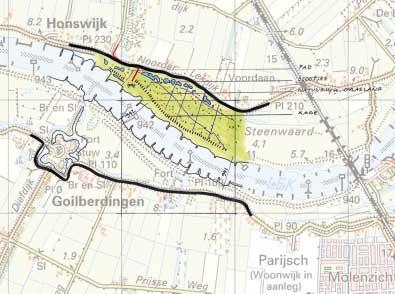 In deze variant wordt het gebied afgegraven en beheerd als natuurlijk grasland. De kade tussen het gerealiseerde project en dit deel van de uiterwaard wordt verlaagd.