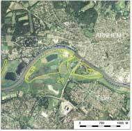 26 Verwijderen hoogwatervrij terrein Arnhem, N225 en benedenstroomse hoge bodem Dit knelpunt omvat het havengebied benedenstrooms de John Frostbrug (knelpunt 481) en het aansluitend hoog gelegen