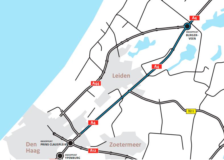 1.3 Scope Het plangebied van deze Verkenning loopt vanaf de aansluiting met de N207 en de afsplitsing van de A44 (knooppunt Burgerveen valt dus binnen de scope) tot de aansluiting met de N14.