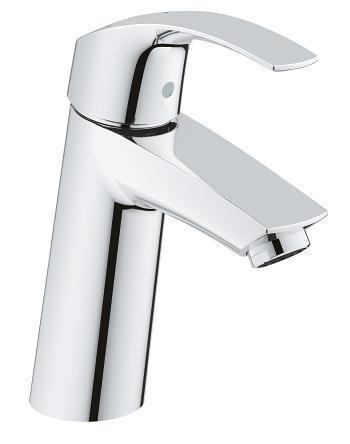 met geïntegreerde drukafhankelijke temperatuurbegrenzer GROHE EcoJoy doorstroombegrenzer 5,7 l/min GROHE QuickFix snelle en eenvoudige montage gladde body flexibele aansluitslangen 3 34 152 004