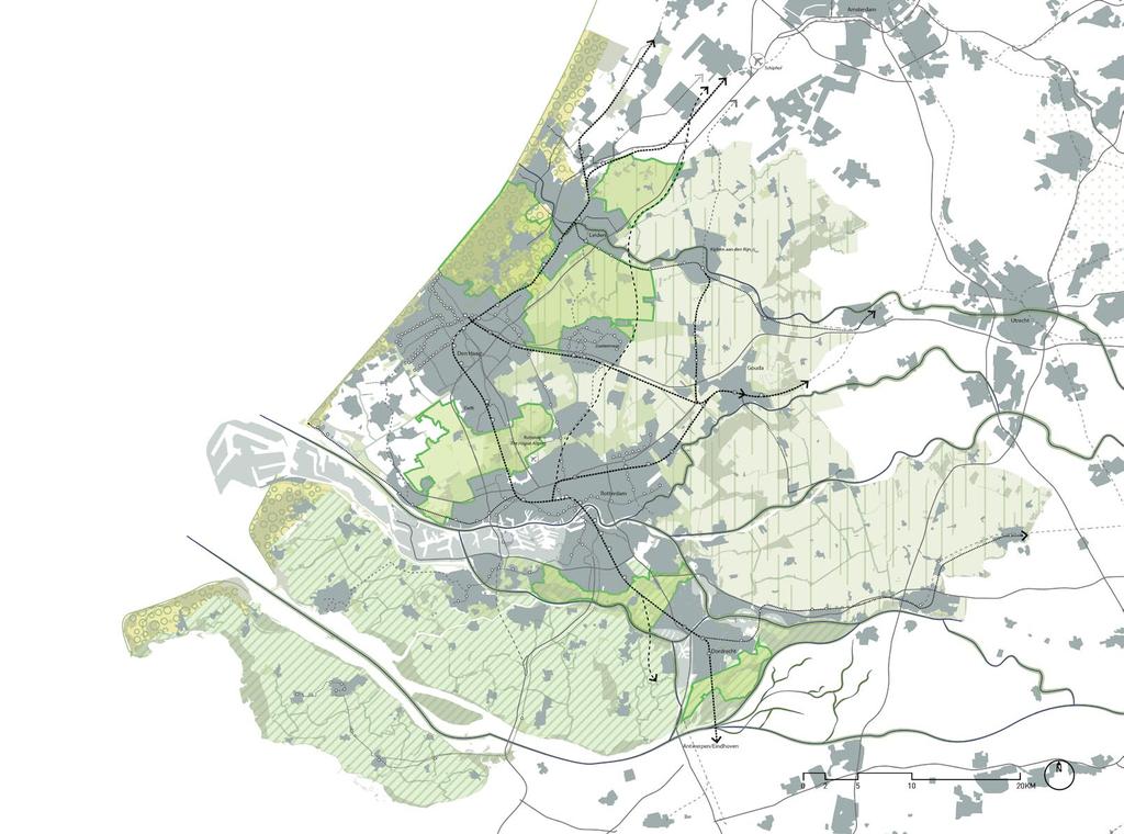 BASISKAART Deltalandschap Kustandschap Veenweide-/droogmakerijenlandschap Groene buffer Bestaand stads- en dorpsgebied Grootschalig