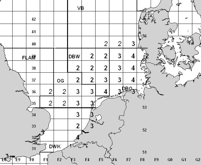 De Tridens zal in elk geval op dinsdag en woensdag aan de noordkant van de Duitse bocht vissen.