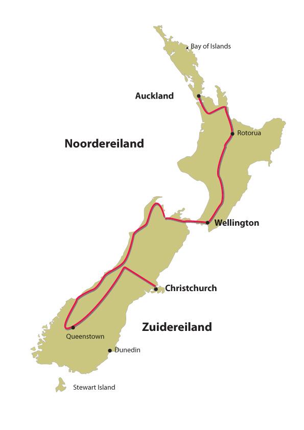 Routeomschrijving 24 dagen Bike & Drive Dag 1: Auckland U wordt bij aankomst in Auckland opgewacht voor een meet & greet.