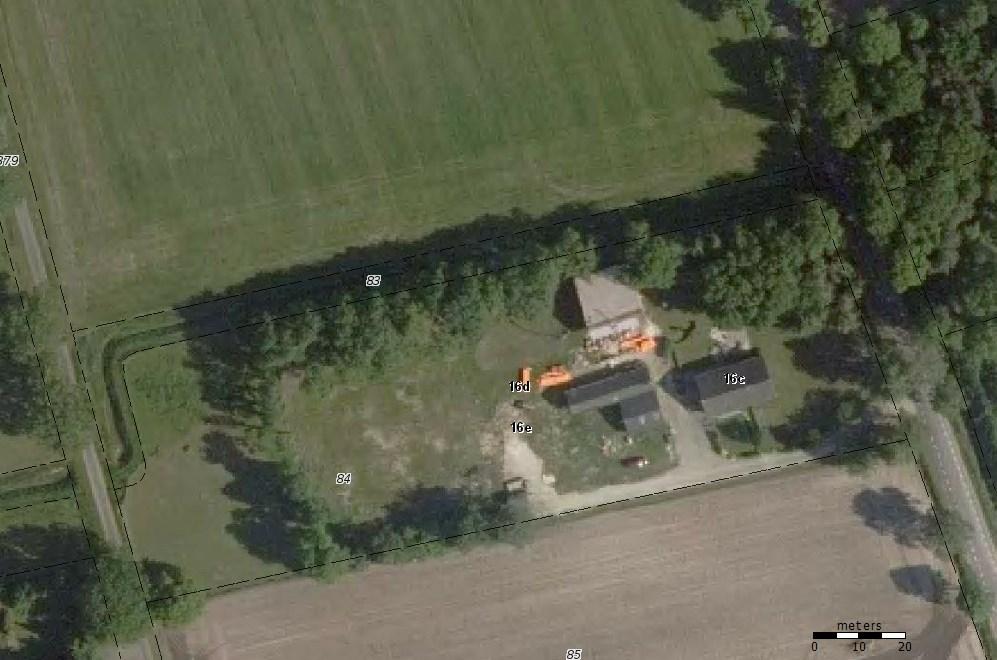 Bijlage 1 Luchtfoto 2015 Bestaande schuur Jansen Te slopen