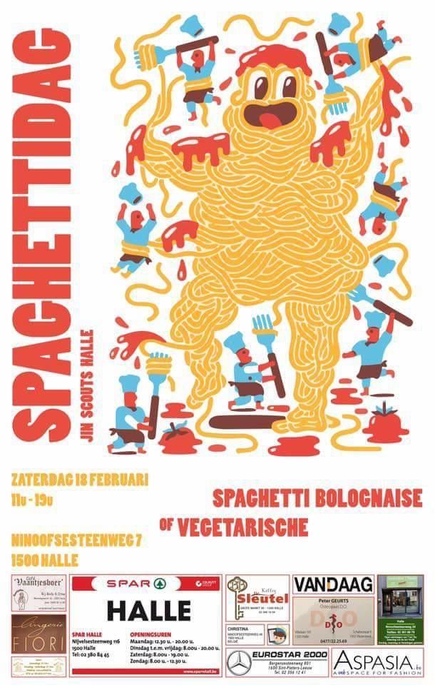 ZATERDAG 17 MAART Iedereen welkom op onze spaghettidag!