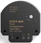 Gira enet SMART HOME Sensoren 22 sensoren Installatieapparaten integreren en waarden meten Met de energiesensoren kunnen gericht verbruikswaarden van verschillende apparaten worden gecontroleerd.